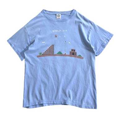 2007's game MARIO "World 1-1" printed T-shirt.