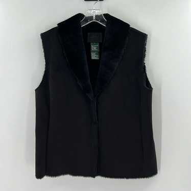 Lauren Ralph Lauren Faux Suede/Faux Fur Vest - Bla