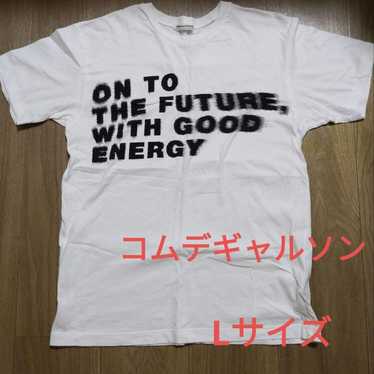 【Comme des Garçons】T-shirt. Size L. White. Printed