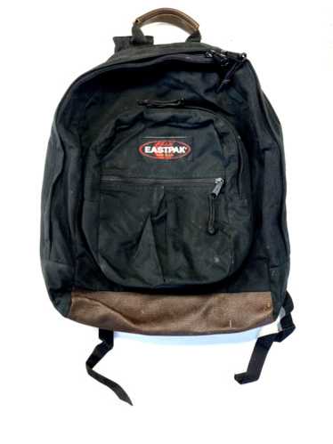 【USA製】Eastpak Backpack Leather Bottom Vintage 90s Eastpak USA Navy Leather Bottom Backpack | eBay