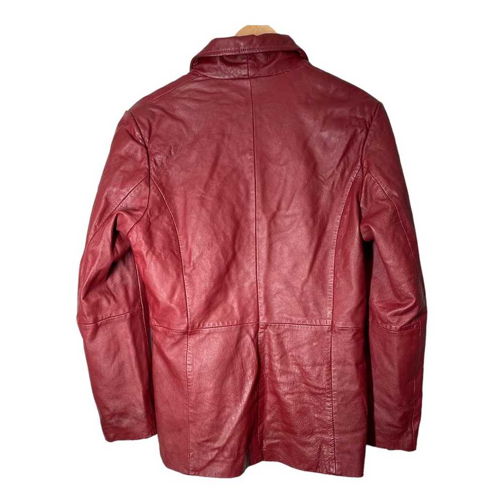 Vintage Excelled Red Leather Jacket Small VTG Cla… - image 2