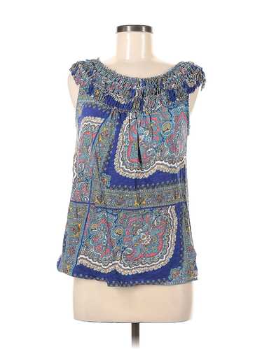 Meadow Rue Women Blue Sleeveless Blouse M