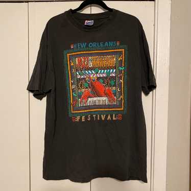 Hanes NEW ORLEANS JAZZ Tシャツ　ジャズ　　古着 90s USA製 Hanes all that JAZZ NEW ORLEANS FRENCH QUARTER