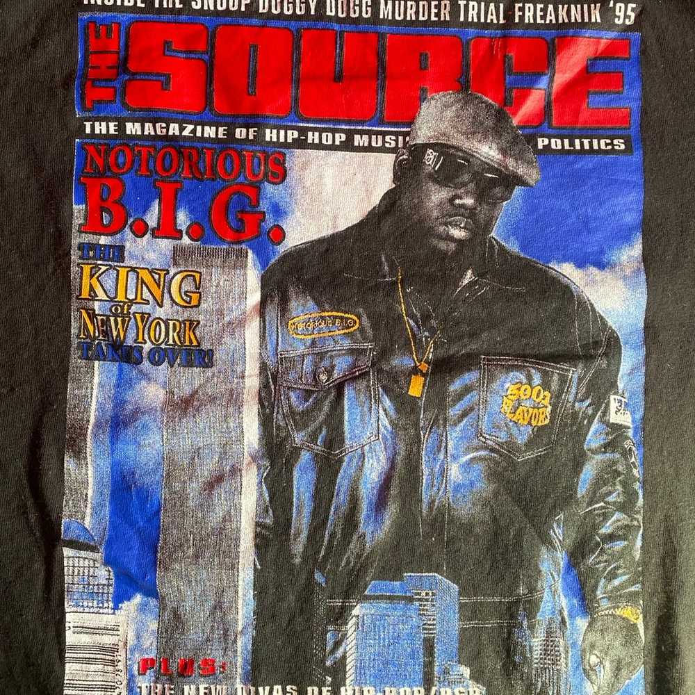 1995 Notorious BIG The Source magazine T shirt si… - image 5