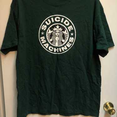 Out of print suicide machines starbucks t shirt