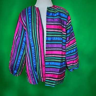 Vintage Tachi Castillo Ribbon Jacket Rainbow Color