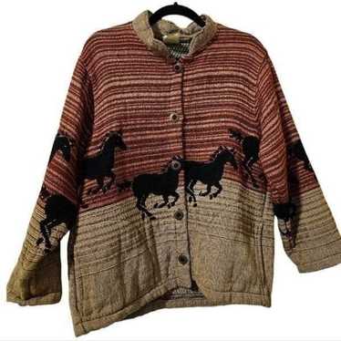 SUGAR STREET WEAVERS Horse Print Tapestry Jacket -