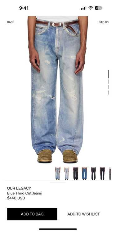 Our Legacy our legacy third cut digital denim