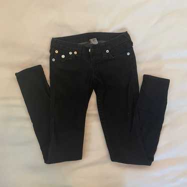 True Religion black skinny jeans