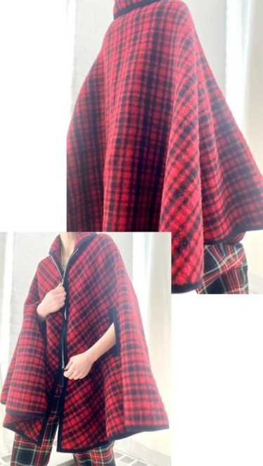 60s euro wool checked out cape