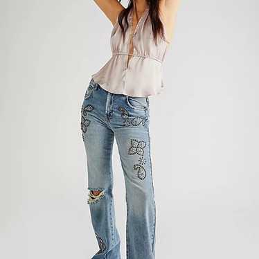 Free People Embellished Jeans