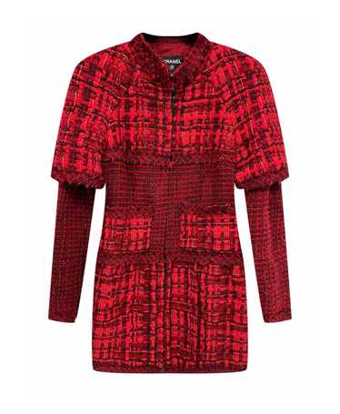 Product Details Chanel Red Ribbon Tweed Dress