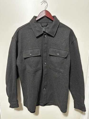 Forever 21 Black grey wool button up