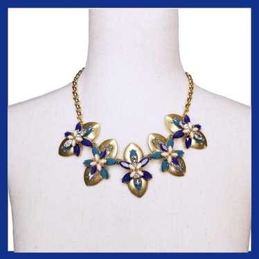 J.Crew Colorful Statement Sapphire Blue Crystal & 