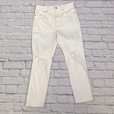 Madewell the perfect vintage crop white jean