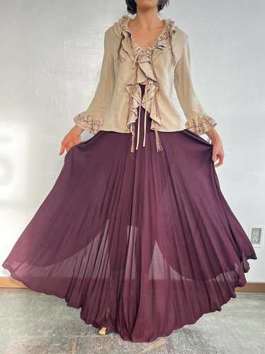 Jean Paul Gaultier Mesh Skirt - Plum