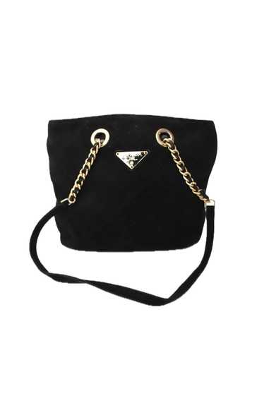 Prada Suede Quilted Shoulder Bag