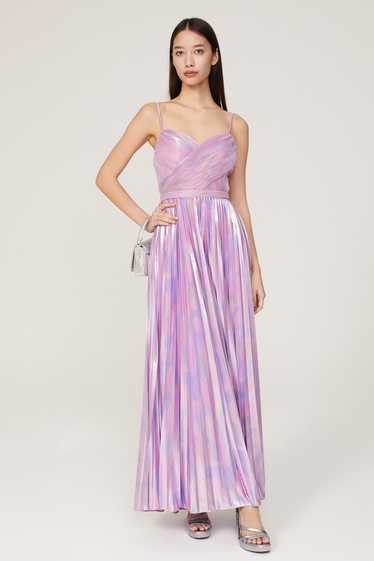 Ieena for Mac Duggal Purple Pleated Gown