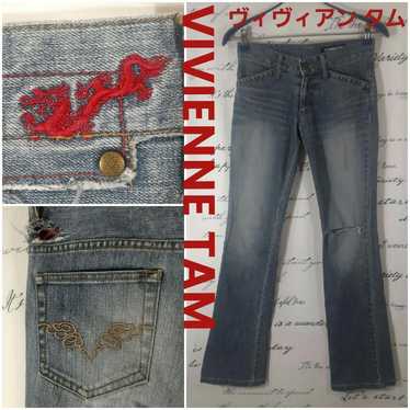 VIVIENNE TAM ノースリーブ 龍 ドラゴン 刺繍 ラインストーン 0 VIVIENNE TAM ヴィヴィアンタム ドラゴン刺繍 ノースリーブ