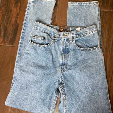 Vintage Route 66 High Rise Straight Leg Denim Jean