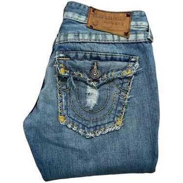 True Religion Y2K Distressed Grunge Stitch Joey Fl