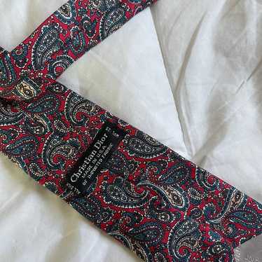 Christian Dior silk paisley tie