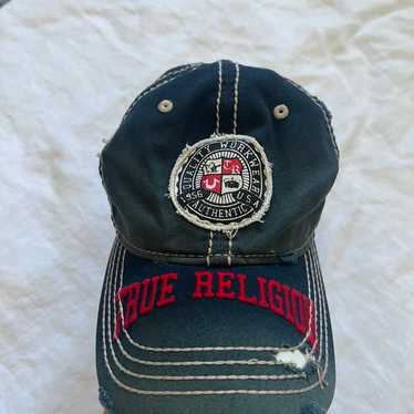 True Religion Distressed Cap y2k vintage hat