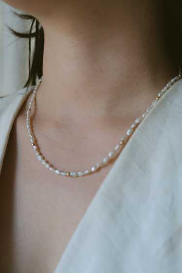 Vintage Freshwater Pearl and 14k Beaded Necklace