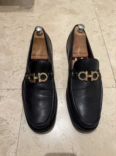 Salvatore Ferragamo Gancini Buckle Leather Loafers