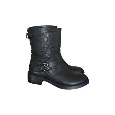 Aquatalia Leather biker boots