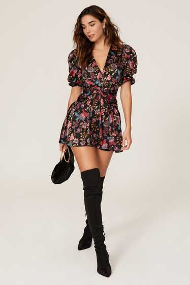 MISA Los Angeles Narcissa Floral Satin Dress