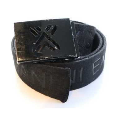 Armani Exchange AX Mens Belt Black Fabric Y2K Vint