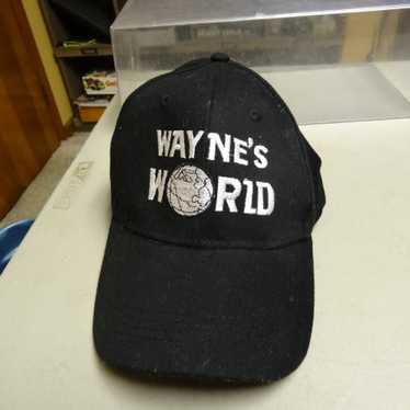 VINTAGE WAYNES WORLD HAT BLACK ADJUSTABLE