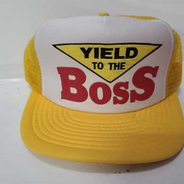 Vintage Funny Trucker Hat Cap Snapback Yellow DA D