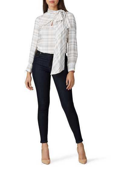 Rebecca Taylor Plaid Etch Top