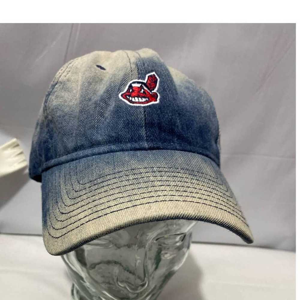New Era 9TWENTY Cleveland Indians Hat faded Denim Chief Wahoo adjustable