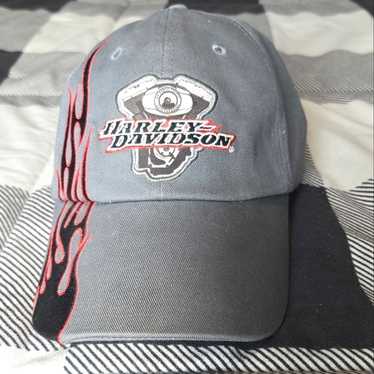 Vintage Harley Davidson Motor Flame Baseball Hat