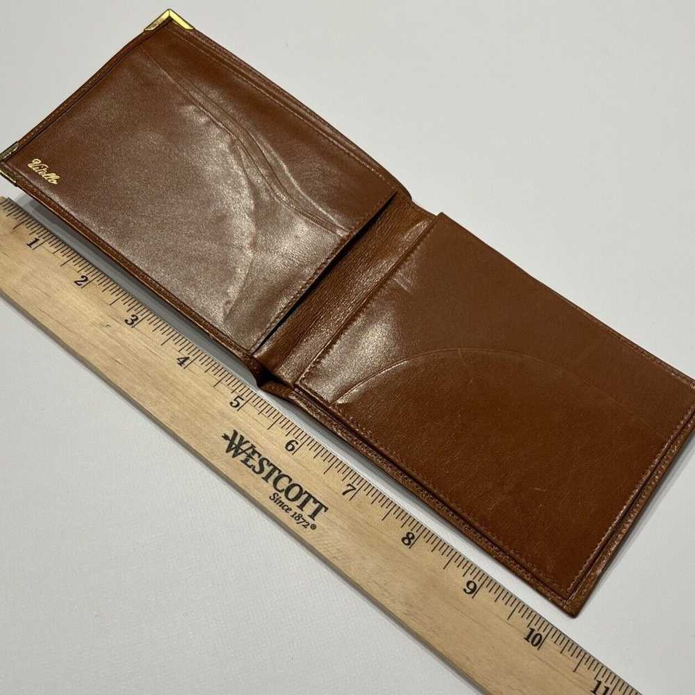 Vintage Vitello Leather Bifold Men’s Wallet Brown… - image 9