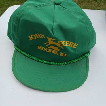 John Deere Vintage Winner Hat Moline IL Green And 