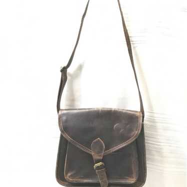 Vintage Sedona Brown Leather Crossbody Bag