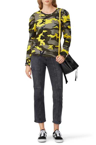 Pam & Gela Pop Camo Puff Sleeve Sweatshirt