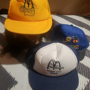 Vtg 90’s McDonalds  Snapback Hat  lot of 3