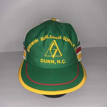 Vintage 80s Dunn Building Supply Green 3 Stripe Tr