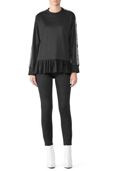 RED Valentino Pleated Peplum Sweatshirt