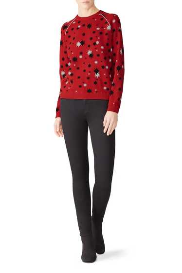 RED Valentino Red Star Printed Sweater