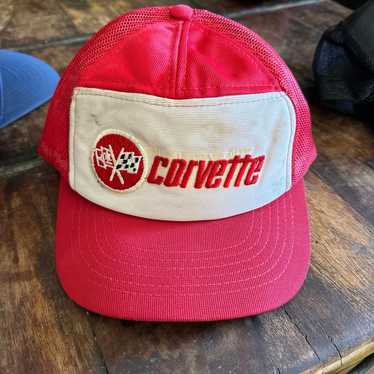 Vintage Red Corvette Trucker Hat