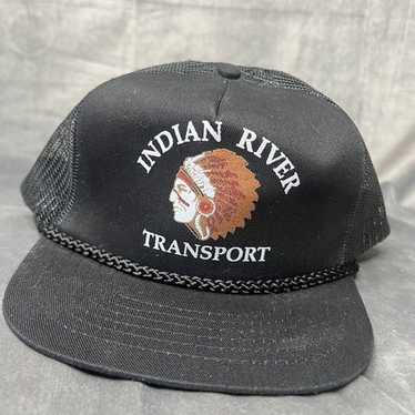 Vintage Indian River Transport Trucker Snapback Ha