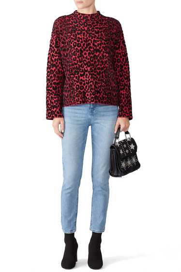 Milly Textured Cheetah Sweater