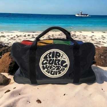 Rip Curl Duffle Bag Vintage 90s Black Wet Suits La