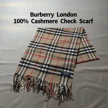 Burberry London 100% Cashmere Nova Check Scarf